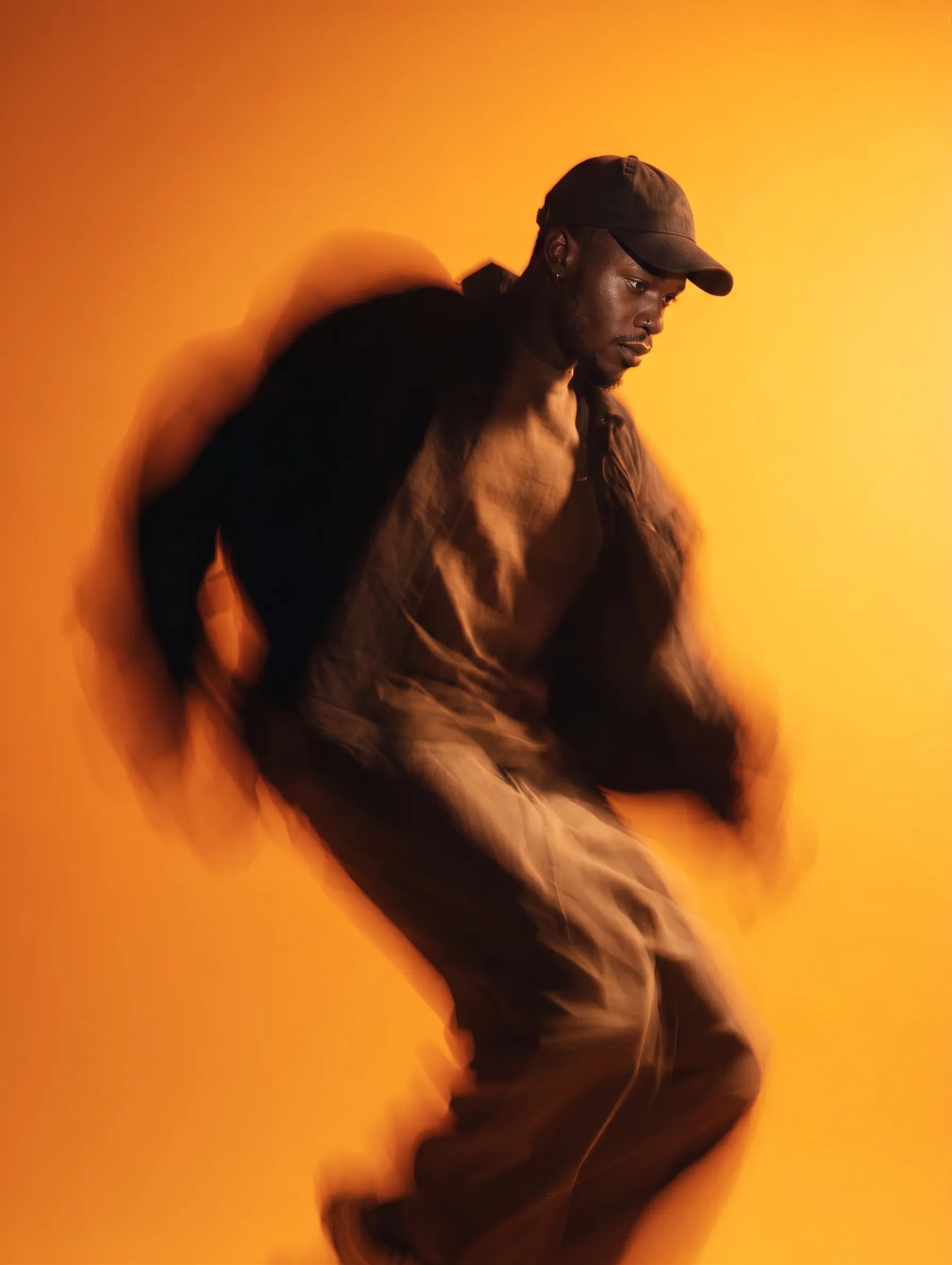 Dancer mid-movement